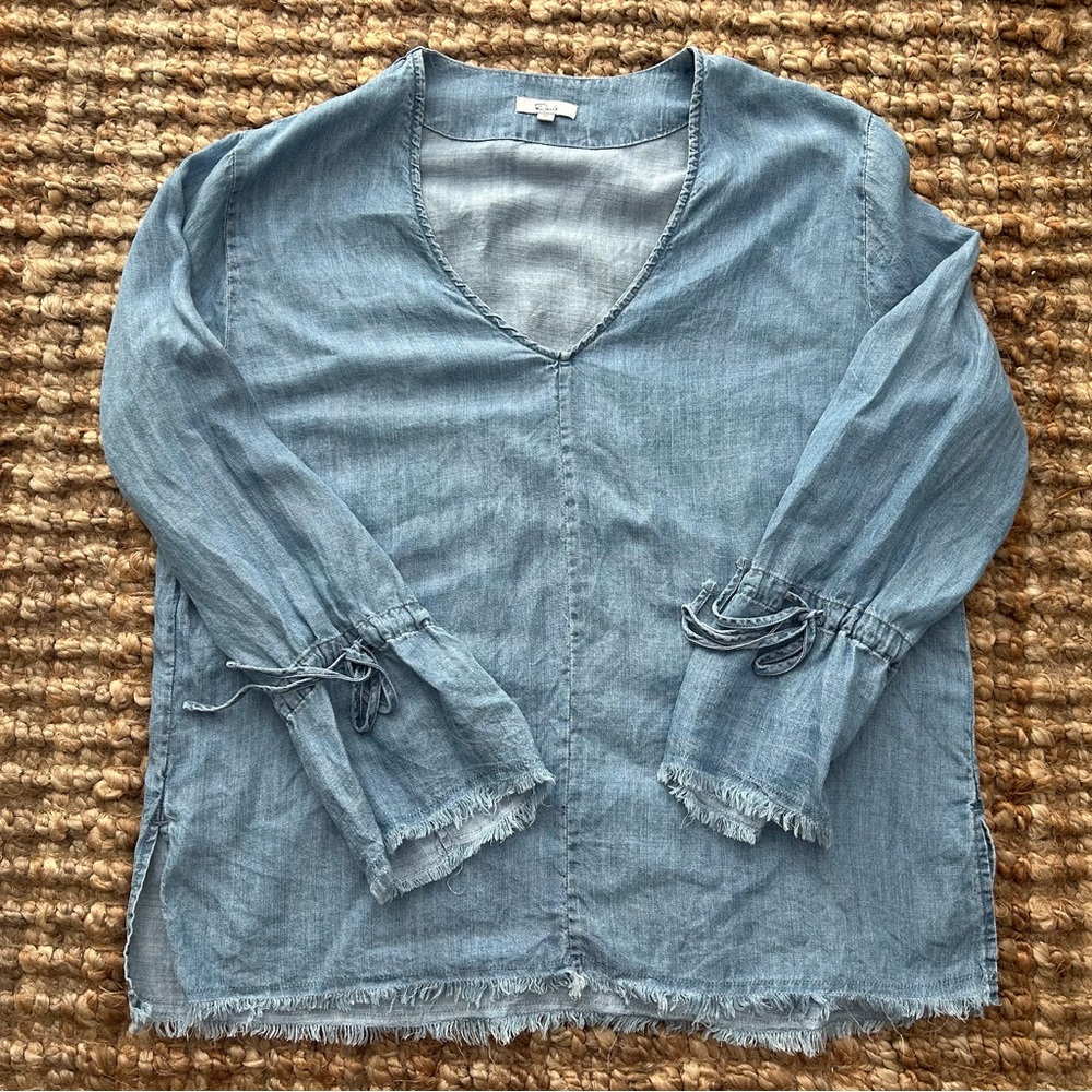 Rails Light Blue Denim Blouse